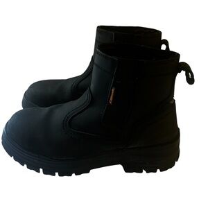 Clitenk Black Steel Toe Boots Sz 9